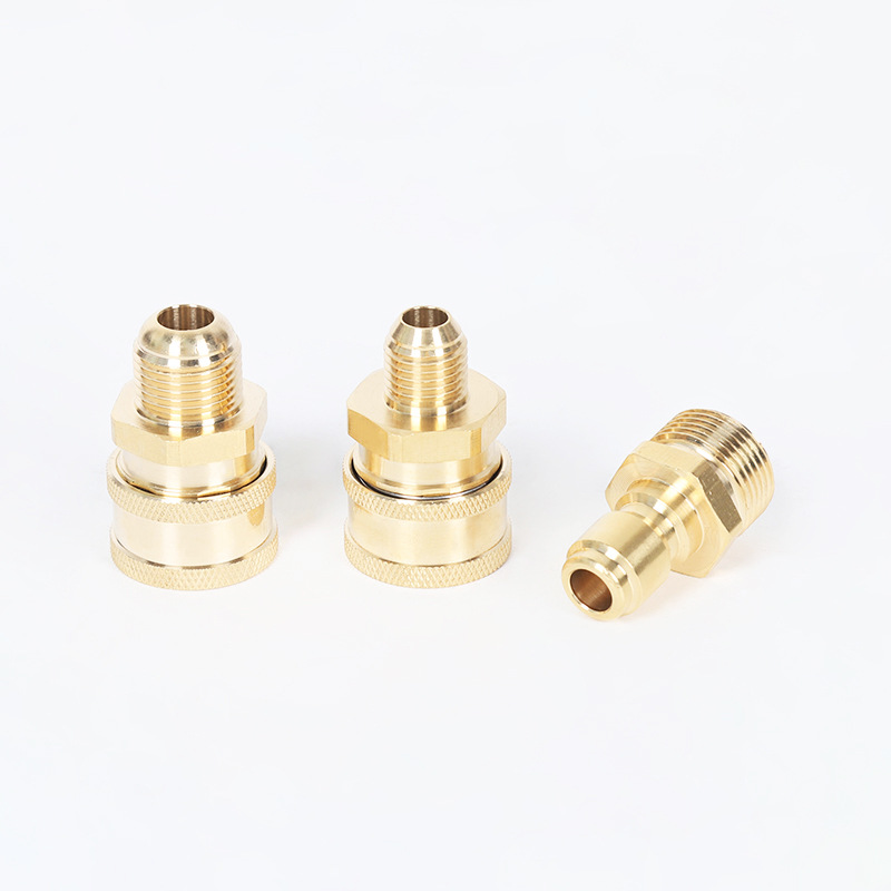 Korkeapaineinen autopesukoneen puhdistuskone kupari 3/8 Pikapistoke